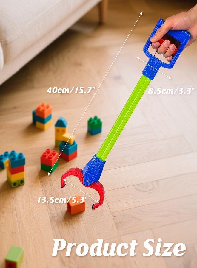 Duseu 2 Pcs Claw Grabber Toy for Kids, 15.7 inch Plastic Robot Arm Hand Claw Pickup Tool, Children Grabbers Interactive Toys (Blue & Pink) - Image 5